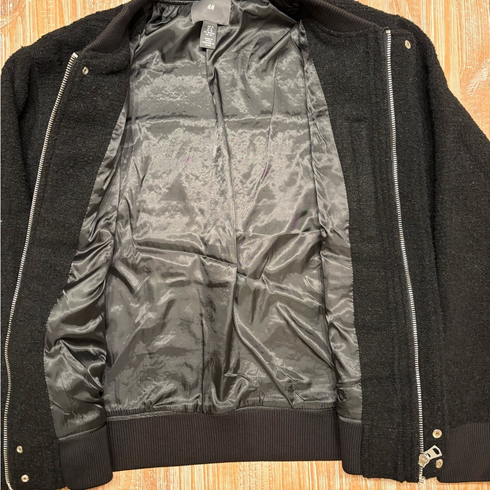 H&M Black Textured Jacket - Picture 3 of 3